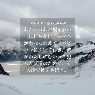 Picture 04 - エゼキエル書 17:20 JPN - わたしはわが網を彼の上に打ちかけ - Bible Verse Picture