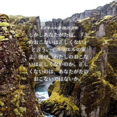 Picture 04 - エゼキエル書 18:25 JPN - しかしあなたがたは、『主のおこな - Bible Verse Picture