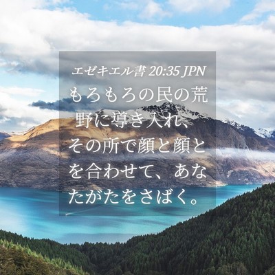 Picture 04 - エゼキエル書 20:35 JPN - もろもろの民の荒野に導き入れ、そ - Bible Verse Picture