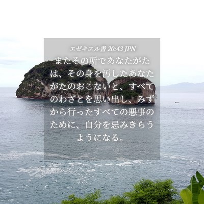 Picture 04 - エゼキエル書 20:43 JPN - またその所であなたがたは、その身 - Bible Verse Picture