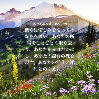 Picture 04 - エゼキエル書 23:29 JPN - 彼らは憎しみをもってあなたを扱い - Bible Verse Picture