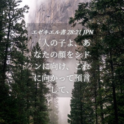 Picture 04 - エゼキエル書 28:21 JPN - 「人の子よ、あなたの顔をシドンに - Bible Verse Picture