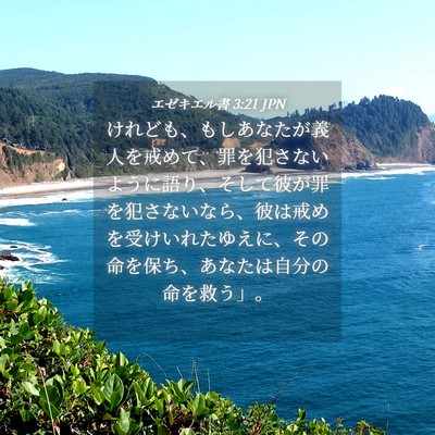 Picture 04 - エゼキエル書 3:21 JPN - けれども、もしあなたが義人を戒め - Bible Verse Picture