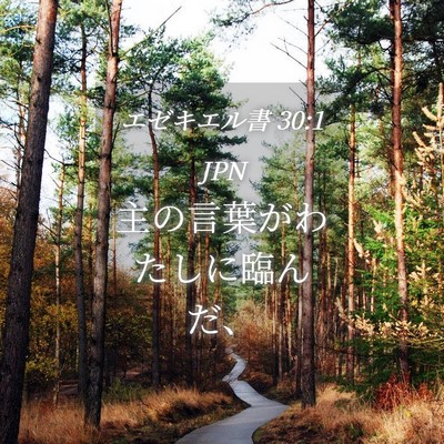 Picture 04 - エゼキエル書 30:1 JPN - 主の言葉がわたしに臨んだ、 - Bible Verse Picture