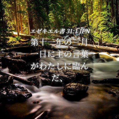 Picture 04 - エゼキエル書 31:1 JPN - 第十一年の三月一日に主の言葉がわ - Bible Verse Picture