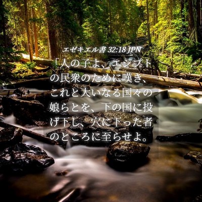 Picture 04 - エゼキエル書 32:18 JPN - 「人の子よ、エジプトの民衆のため - Bible Verse Picture