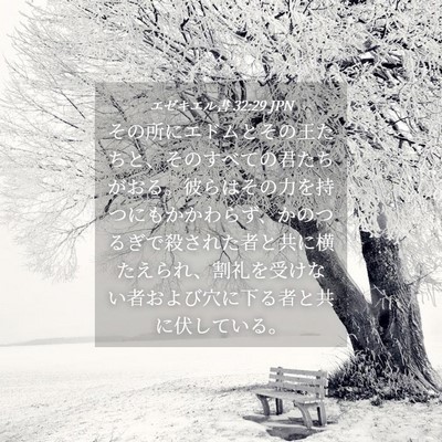 Picture 04 - エゼキエル書 32:29 JPN - その所にエドムとその王たちと、そ - Bible Verse Picture