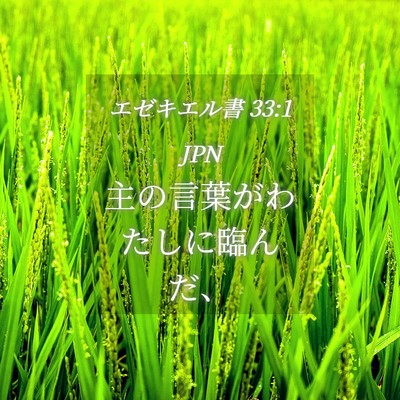 Picture 04 - エゼキエル書 33:1 JPN - 主の言葉がわたしに臨んだ、 - Bible Verse Picture