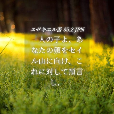 Picture 04 - エゼキエル書 35:2 JPN - 「人の子よ、あなたの顔をセイル山 - Bible Verse Picture