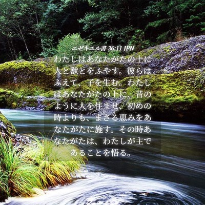 Picture 04 - エゼキエル書 36:11 JPN - わたしはあなたがたの上に人と獣と - Bible Verse Picture