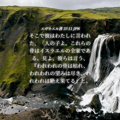 Picture 04 - エゼキエル書 37:11 JPN - そこで彼はわたしに言われた、「人 - Bible Verse Picture