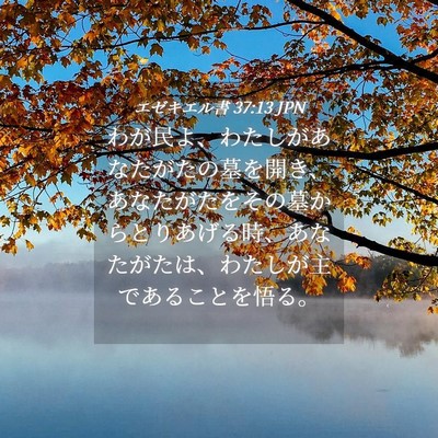 Picture 04 - エゼキエル書 37:13 JPN - わが民よ、わたしがあなたがたの墓 - Bible Verse Picture
