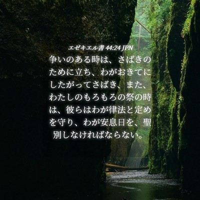 Picture 04 - エゼキエル書 44:24 JPN - 争いのある時は、さばきのために立 - Bible Verse Picture