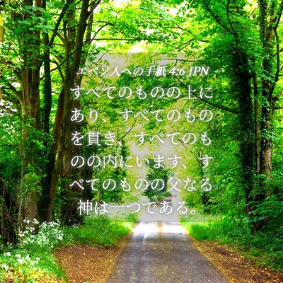 Picture 04 - エペソ人への手紙 4:6 JPN - すべてのものの上にあり、すべての - Bible Verse Picture