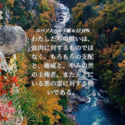 Picture 04 - エペソ人への手紙 6:12 JPN - わたしたちの戦いは、血肉に対する - Bible Verse Picture
