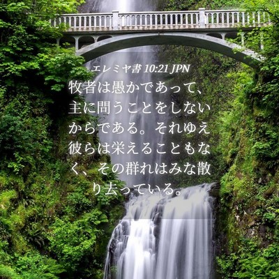 Picture 04 - エレミヤ書 10:21 JPN - 牧者は愚かであって、主に問うこと - Bible Verse Picture