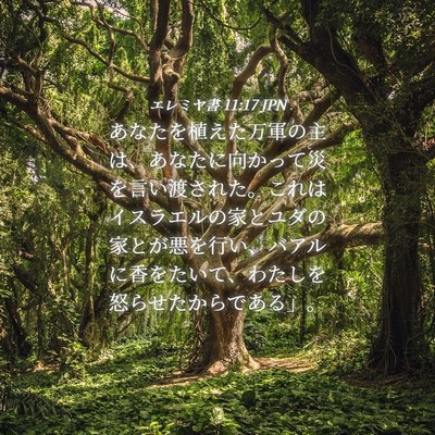 Picture 04 - エレミヤ書 11:17 JPN - あなたを植えた万軍の主は、あなた - Bible Verse Picture