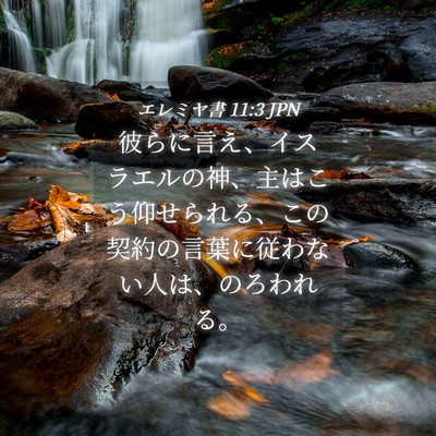 Picture 04 - エレミヤ書 11:3 JPN - 彼らに言え、イスラエルの神、主は - Bible Verse Picture