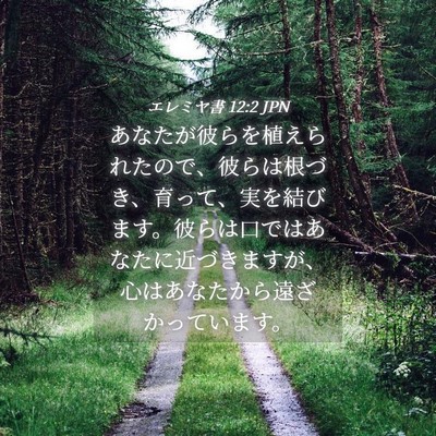 Picture 04 - エレミヤ書 12:2 JPN - あなたが彼らを植えられたので、彼 - Bible Verse Picture