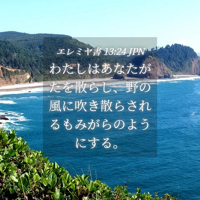 Picture 04 - エレミヤ書 13:24 JPN - わたしはあなたがたを散らし、野の - Bible Verse Picture