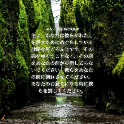 Picture 04 - エレミヤ書 18:23 JPN - 主よ、あなたは彼らがわたしを殺す - Bible Verse Picture