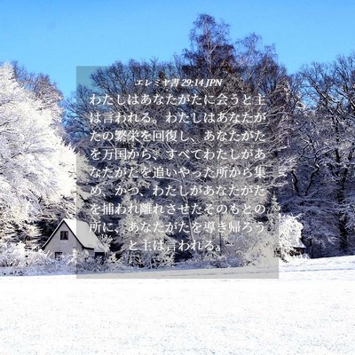 Picture 04 - エレミヤ書 29:14 JPN - わたしはあなたがたに会うと主は言 - Bible Verse Picture
