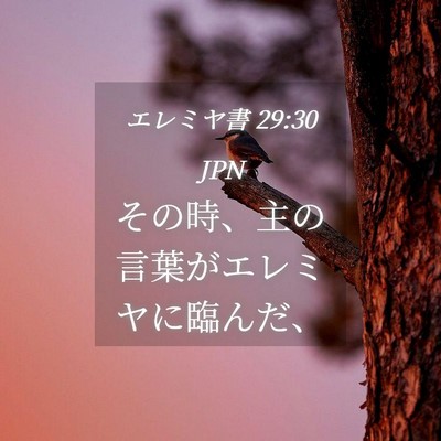 Picture 04 - エレミヤ書 29:30 JPN - その時、主の言葉がエレミヤに臨ん - Bible Verse Picture