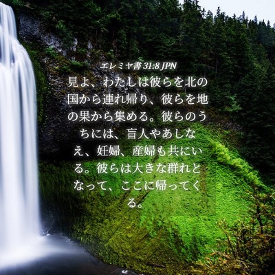 Picture 04 - エレミヤ書 31:8 JPN - 見よ、わたしは彼らを北の国から連 - Bible Verse Picture