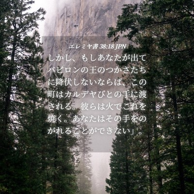 Picture 04 - エレミヤ書 38:18 JPN - しかし、もしあなたが出てバビロン - Bible Verse Picture