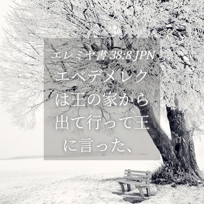 Picture 04 - エレミヤ書 38:8 JPN - エベデメレクは王の家から出て行っ - Bible Verse Picture
