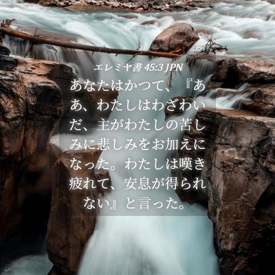 Picture 04 - エレミヤ書 45:3 JPN - あなたはかつて、『ああ、わたしは - Bible Verse Picture