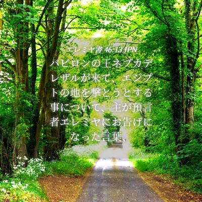 Picture 04 - エレミヤ書 46:13 JPN - バビロンの王ネブカデレザルが来て - Bible Verse Picture