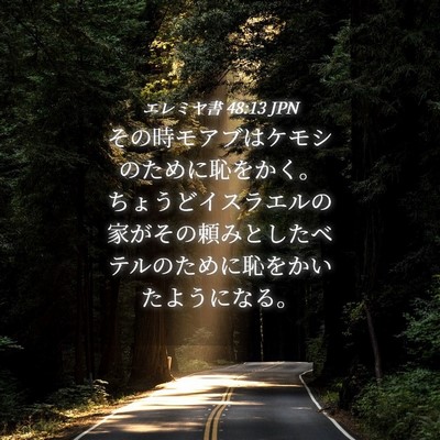 Picture 04 - エレミヤ書 48:13 JPN - その時モアブはケモシのために恥を - Bible Verse Picture