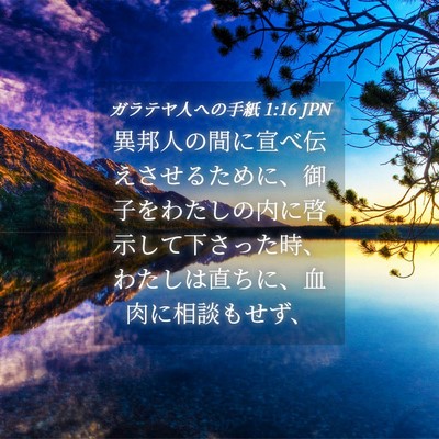 Picture 04 - ガラテヤ人への手紙 1:16 JPN - 異邦人の間に宣べ伝えさせるために - Bible Verse Picture