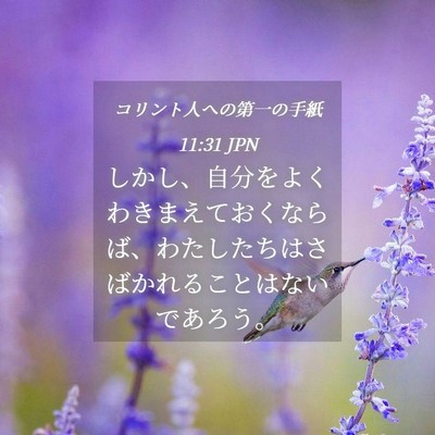 Picture 04 - コリント人への第一の手紙 11:31 JPN - しかし、自分をよくわきまえておく - Bible Verse Picture