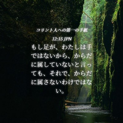 Picture 04 - コリント人への第一の手紙 12:15 JPN - もし足が、わたしは手ではないから - Bible Verse Picture