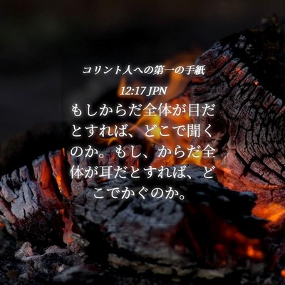 Picture 04 - コリント人への第一の手紙 12:17 JPN - もしからだ全体が目だとすれば、ど - Bible Verse Picture