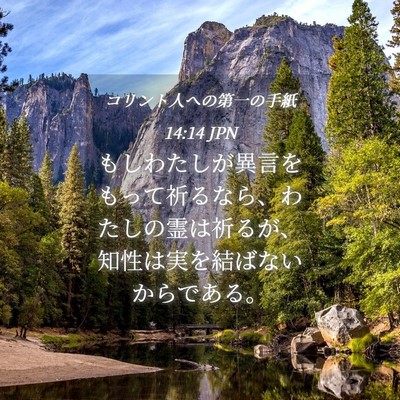 Picture 04 - コリント人への第一の手紙 14:14 JPN - もしわたしが異言をもって祈るなら - Bible Verse Picture