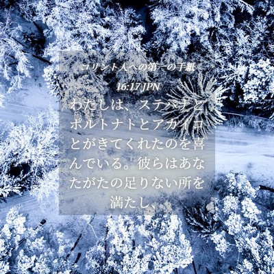 Picture 04 - コリント人への第一の手紙 16:17 JPN - わたしは、ステパナとポルトナトと - Bible Verse Picture