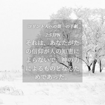 Picture 04 - コリント人への第一の手紙 2:5 JPN - それは、あなたがたの信仰が人の知 - Bible Verse Picture