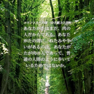 Picture 04 - コリント人への第一の手紙 3:3 JPN - あなたがたはまだ、肉の人だからで - Bible Verse Picture