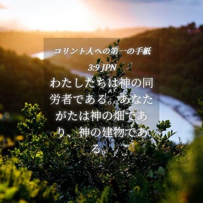 Picture 04 - コリント人への第一の手紙 3:9 JPN - わたしたちは神の同労者である。あ - Bible Verse Picture
