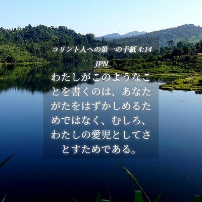 Picture 04 - コリント人への第一の手紙 4:14 JPN - わたしがこのようなことを書くのは - Bible Verse Picture
