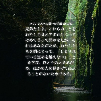 Picture 04 - コリント人への第一の手紙 4:6 JPN - 兄弟たちよ。これらのことをわたし - Bible Verse Picture