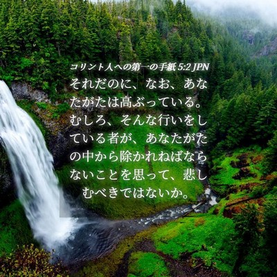 Picture 04 - コリント人への第一の手紙 5:2 JPN - それだのに、なお、あなたがたは高 - Bible Verse Picture