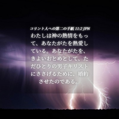 Picture 04 - コリント人への第二の手紙 11:2 JPN - わたしは神の熱情をもって、あなた - Bible Verse Picture