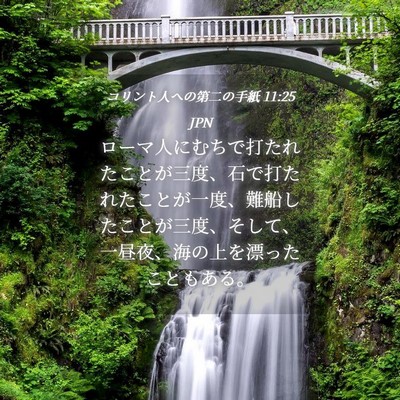 Picture 04 - コリント人への第二の手紙 11:25 JPN - ローマ人にむちで打たれたことが三 - Bible Verse Picture