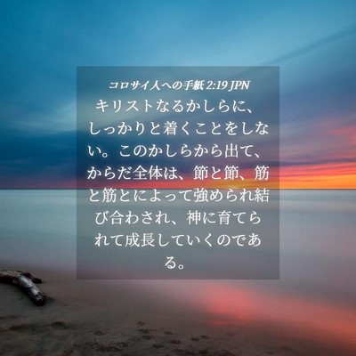 Picture 04 - コロサイ人への手紙 2:19 JPN - キリストなるかしらに、しっかりと - Bible Verse Picture