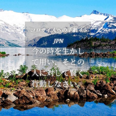 Picture 04 - コロサイ人への手紙 4:5 JPN - 今の時を生かして用い、そとの人に - Bible Verse Picture