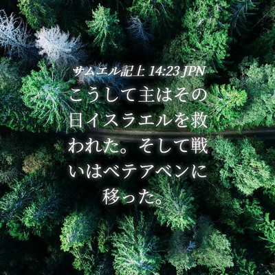 Picture 04 - サムエル記上 14:23 JPN - こうして主はその日イスラエルを救 - Bible Verse Picture